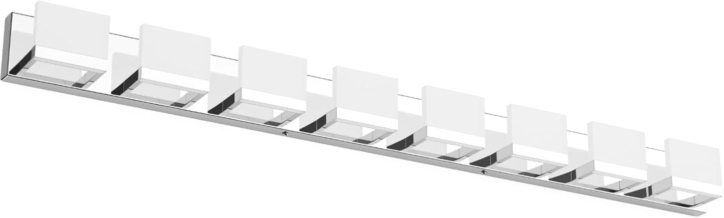 Tipace 4 Lights LED Modern Vanity Light Chrome Bathroom Lighting Fixture Up and Down Bathroom Wall Light Over Mirror(White Light 6000K)