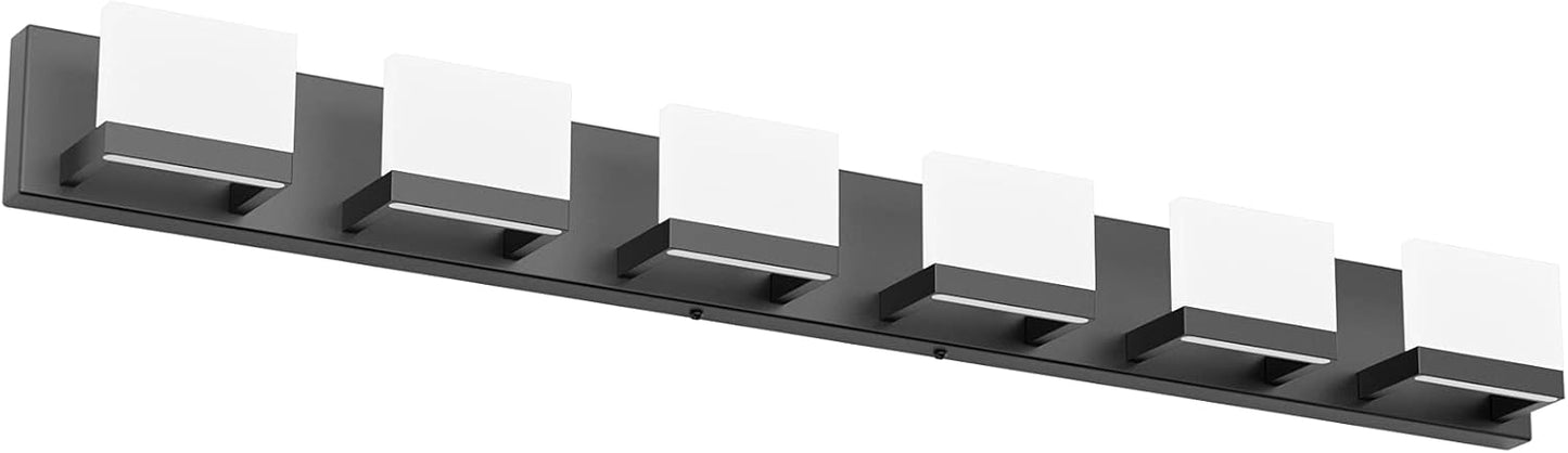 Tipace 4 Lights LED Modern Vanity Light Chrome Bathroom Lighting Fixture Up and Down Bathroom Wall Light Over Mirror(White Light 6000K)