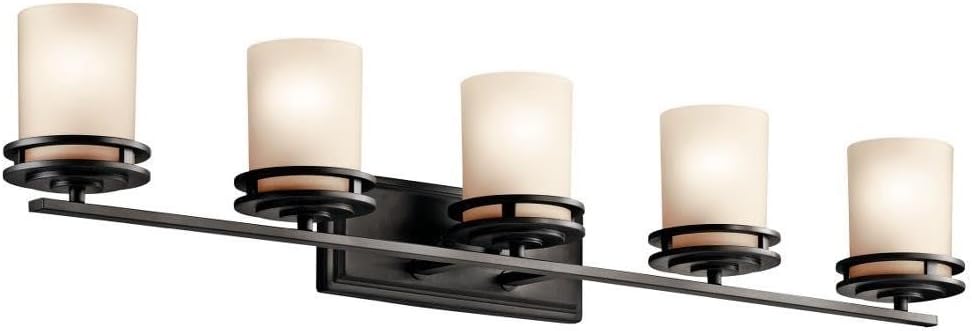 Kichler Hendrik 12” Wall Light Fixture in Olde Bronze with Umber Etched Glass, 1-Light Wall Lamp for Bedroom or Living Room, 5076OZ