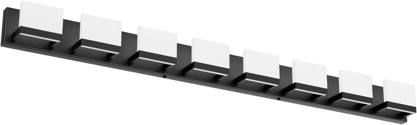 Tipace 4 Lights LED Modern Vanity Light Chrome Bathroom Lighting Fixture Up and Down Bathroom Wall Light Over Mirror(White Light 6000K)