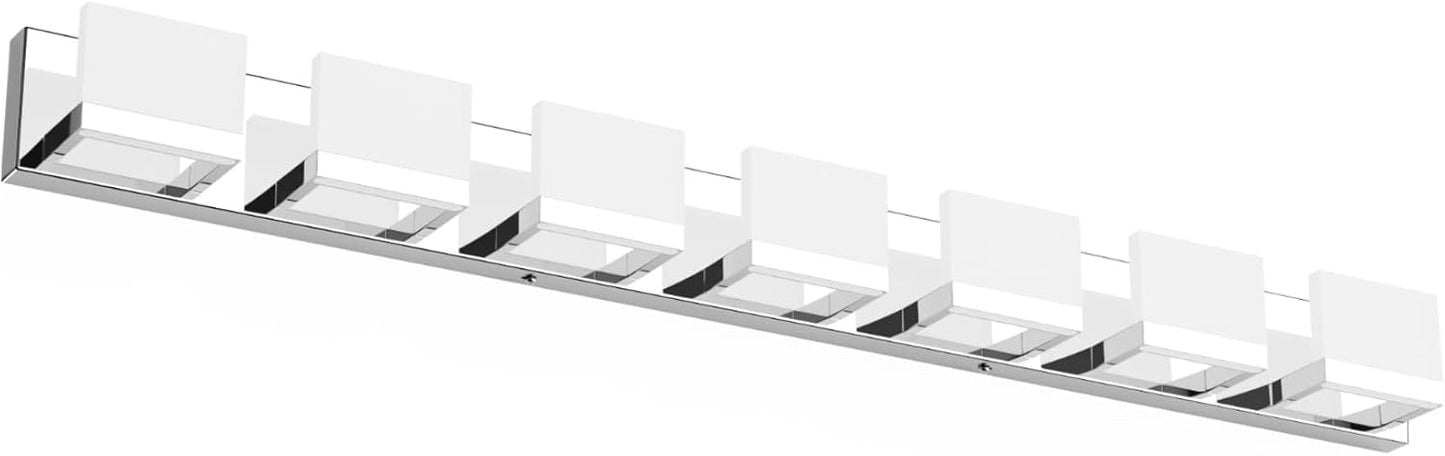 Tipace 4 Lights LED Modern Vanity Light Chrome Bathroom Lighting Fixture Up and Down Bathroom Wall Light Over Mirror(White Light 6000K)