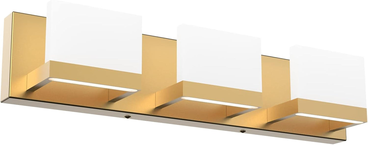 Tipace 4 Lights LED Modern Vanity Light Chrome Bathroom Lighting Fixture Up and Down Bathroom Wall Light Over Mirror(White Light 6000K)