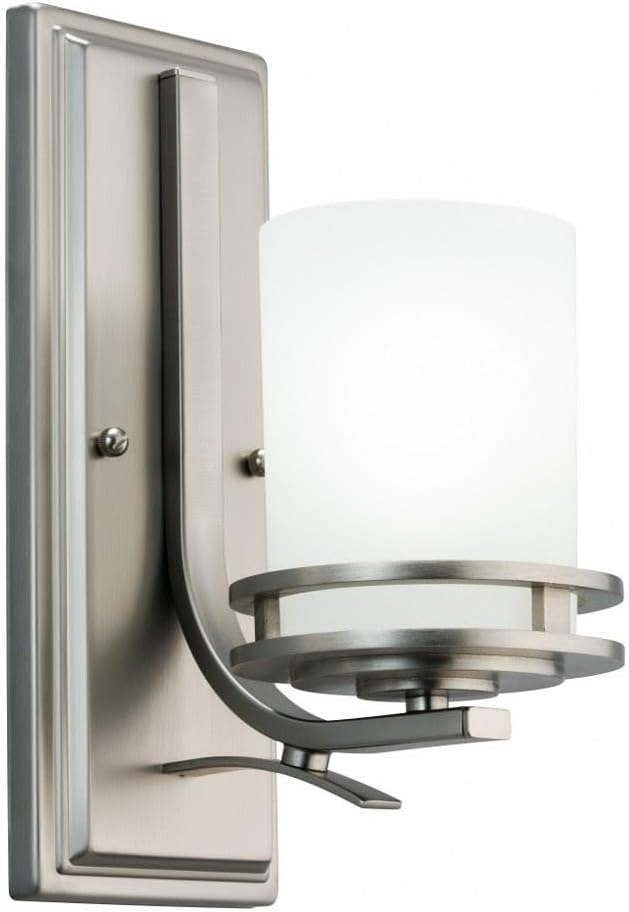 Kichler Hendrik 12” Wall Light Fixture in Olde Bronze with Umber Etched Glass, 1-Light Wall Lamp for Bedroom or Living Room, 5076OZ