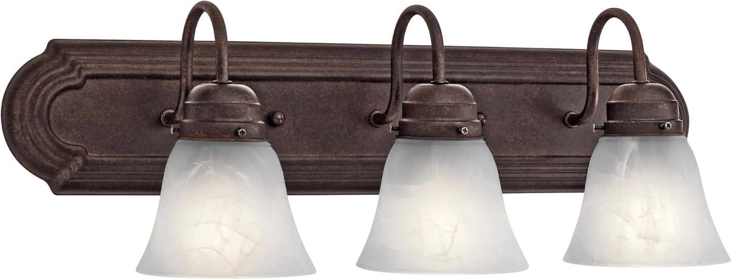 Kichler 36" 5-Light Vanity Bath Light in Brushed Nickel, Modern Bathroom Light with Clear Satin Etched Glass, (36" W x 8" H), 5339NIS
