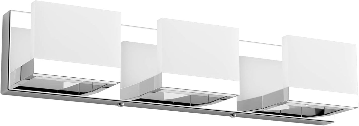 Tipace 4 Lights LED Modern Vanity Light Chrome Bathroom Lighting Fixture Up and Down Bathroom Wall Light Over Mirror(White Light 6000K)