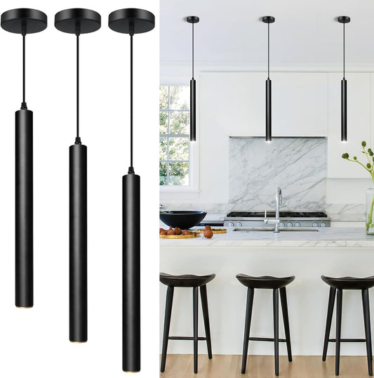 OKELI Modern Pendant Lights 4000K LED Dimmable Pendant Light Fixtures Pendant Lighting for Kitchen Island,Bar,Bedroom, 15.7inch, 10W, ETL, 3Pack