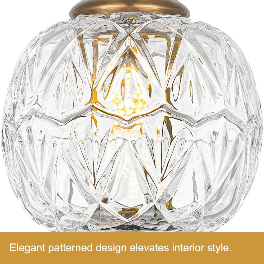 Brushed Gold Bathroom Vanity Light Fixture Vintage Style - 3 Light G9 Bulb Compatible, 23" Wide Bathroom Lighting Over Mirror with Hand-Etched Glass Shades, Easy Mount for Makeup Area